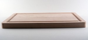 Maple cutting board side view