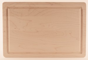 Maple cutting board with juice groove